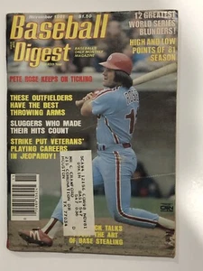 Vintage Baseball Digest November 1981 Pete Rose Philadelphia Phillies - Picture 1 of 2