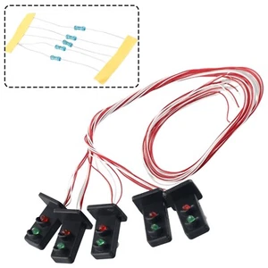 OO HO 1:87 Escala 20mm LED Hecho Ferrocarril 2 Aspectos Señales Enanas Verde Rojo 5 Piezas - Imagen 1 de 7