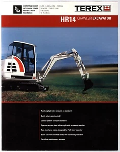 TEREX HR14 CRAWLER EXCAVATOR BROCHURE 4 PAGES, DATE NOT SEEN - Picture 1 of 3
