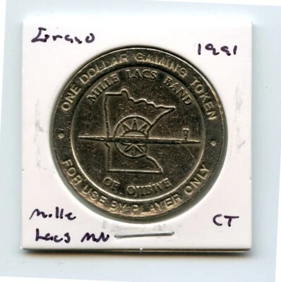 1.00 Token from the Grand Casino Mille Lacs Minnesota CT 1991 - Image 1 of 2