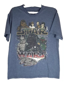 Star Wars Medium T Shirt 80s Retro War Heroes Villains Tagless Mad Licensed - Picture 1 of 8