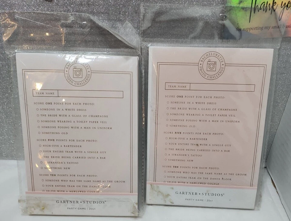 40 Count Wedding Bachelorette Party Game Photo Challenge A5