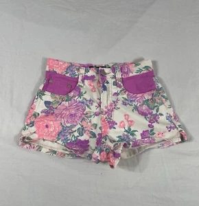 Minkpink Women Pink Floral Stretch Cut Off Shorts Size XS - Picture 1 of 11
