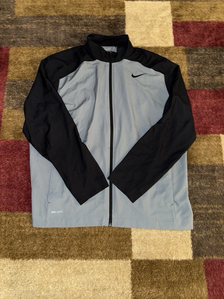 Nike Dri-Fit Cortavientos Gris Y Negro Para Hombre Talla XXL Poliéster Cremallera Foto 1 de 4