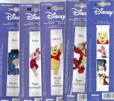 Janlynn Cross Stitch Kit Bookmark Winnie the Pooh characters YOU CHOOSE - Image 1 of 4