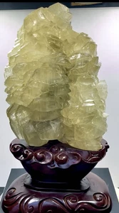 38.6LB Rare Natural Calcite Quartz Crystal Cluster Mineral Specimen Reiki Decor - Picture 1 of 11