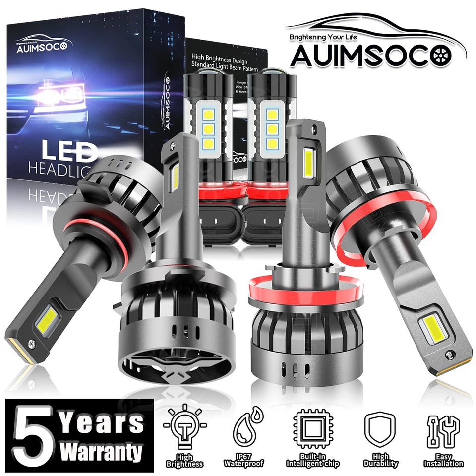 Para Toyota Prius V 2015-2017 vagón 4 puertas 1,8 L LED faro bombilla haz antiniebla alto/bajo Foto 1 de 4