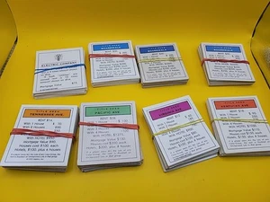8 Complete Sets Of Monopoly Property Title Deed Cards - Game Replacement Parts - Picture 1 of 1