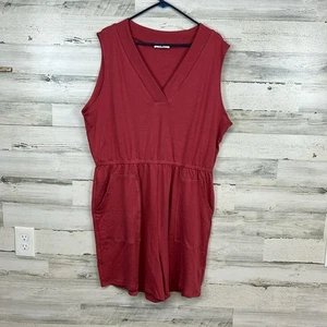 Nuevo Mameluco Zenana Algodón Sin Mangas Cuello en V con Bolsillos Rosa Salmón 3X - Imagen 1 de 7