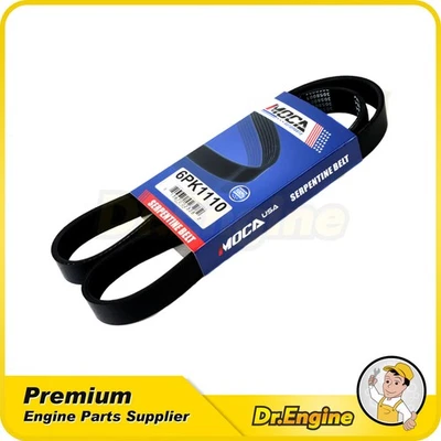 EPDM Serpentine Drive Belt 6PK1110 AC for 03-06 Nissan Sentra 1.8L l4 DOHC  - Image 1 of 4