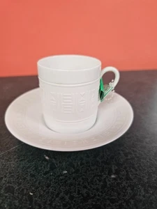 Hermes "Egee" demitasse cup and saucer white - Picture 1 of 6
