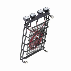 Middle Size Roof Rack Luggage Carrier With LED Lights Quadrate For Axial SCX10 1 - Picture 1 of 22