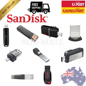 USB Drive 3.0/2.0 SanDisk Ultra Fit 32GB 64GB 128G 256G 16G Type-C iXpand Memory - Picture 1 of 47