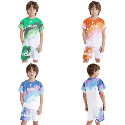 Set ragazzo outfit sportivo ciclismo tuta calcio manica corta funzionante - Immagine 1 di 3