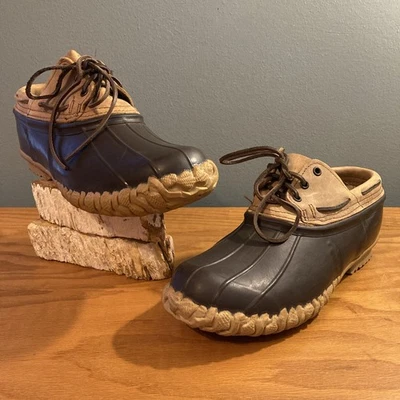 De Colección LaCrosse Para Hombre Talla 11 Pato Caza Navegación Zapatos Botas Bajas EE. UU. Goma Gamuza Foto 1 de 4