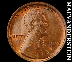 1917 Lincoln Wheat Cent - Choice Brilliant Uncirculated Lustrous #D4660 - Bild 1 von 2