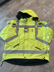 NWT Large 5.11 TACTICAL MENS 3-IN-1 PARKA JACKET HIGH VIS YELLOW 48033 - Picture 1 of 5