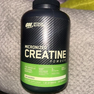 Creatina em pó micronizada Optimum Nutrition sem sabor 1,32 lb 600 g 120 porções - Imagem 1 de 4