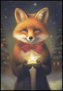Greeting Card - Fox - Angi Sullins And Silas Toball - Christmas CL115 - Picture 1 of 2