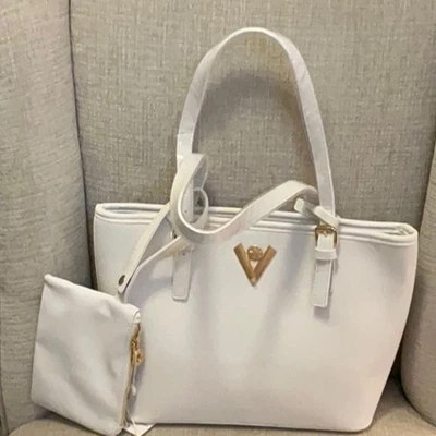 Bolso de Mano y Bolsa Valentino Orlandi Oro Blanco Nuevo con Etiquetas Foto 1 de 4