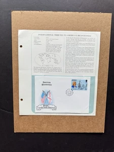 American Bicentennial FDC (C85) +Jersey +US-St George Flags +Jersey Mariner - Picture 1 of 1