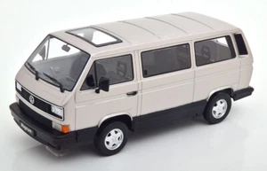 New KK-SCALE VOLKSWAGEN T3 MINIBUS 1987 1:18 Model Car SILVER KKDC180992 KidBX - Picture 1 of 5