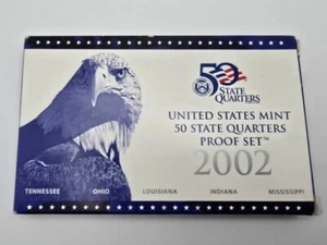 2002 United States Mint 50 State Quarters Proof Set with COA - Picture 1 of 4