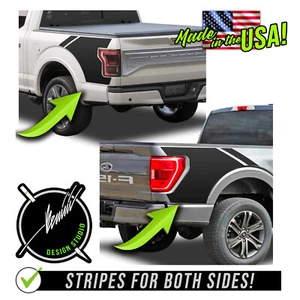 Bed Side Racing Stripes Graphics - FITS 2015-2020 2021 and up Ford F150 F-150 - Picture 1 of 3