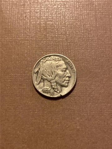 1935P Buffalo Nickel Defective Die & Planchet Cover
