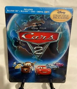 CARS 2 3D Blu-Ray DVD Digital Copy 5-Disc SteelBook collectible packaging rare - Picture 1 of 2