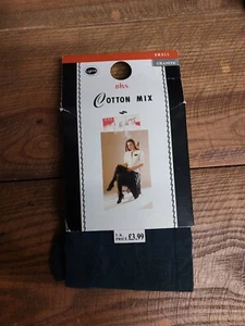 BHS Small Granite Cotton Mix Opaque Tights - Picture 1 of 1