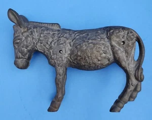 CAST IRON BURRO DONKEY MULE COIN BANK VINTAGE - Picture 1 of 6