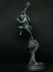 Blechlegierung Spielzeug Wikinger auf einem Drakkar Miniatur 3D Skulptur Metallstatue 1/24 - Bild 1 von 9