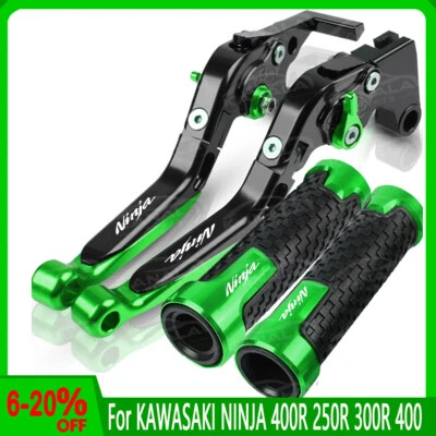 For KAWASAKI NINJA 400R 250R 300R 400 Handlebar Grips Brake Clutch Levers Sets Foto 1 de 4