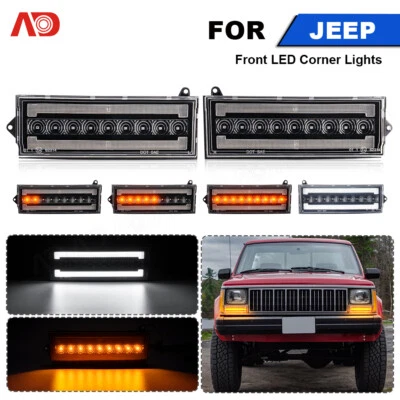Switchback LED Front Turn Signal Lights For 84-96 Jeep Cherokee & 86-92 Comanche - Image 1 of 4