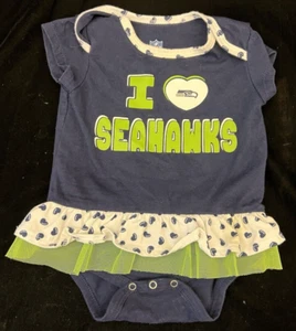 Seattle Seahawks pezzo unico bambina taglia 3/6M 3-6 mesi - Foto 1 di 5