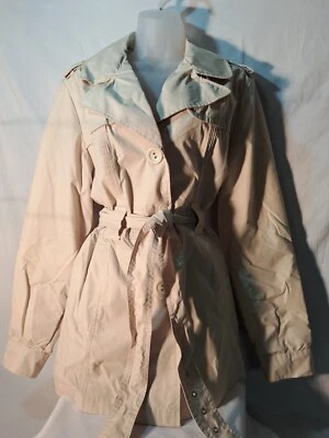  Chaqueta gabardina informal ligera con cinturón vintage George para dama XL USADA EN EXCELENTE ESTADO  Foto 1 de 4