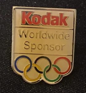 pin OLYMPICS KODAK WORLDWIDE SPONSOR  PIN 7/8” Colorful - Picture 1 of 8