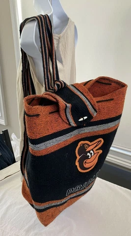 Baltimore Orioles Boho Woven Cotton Embroidered Drawstring Backpack Baseball Cover