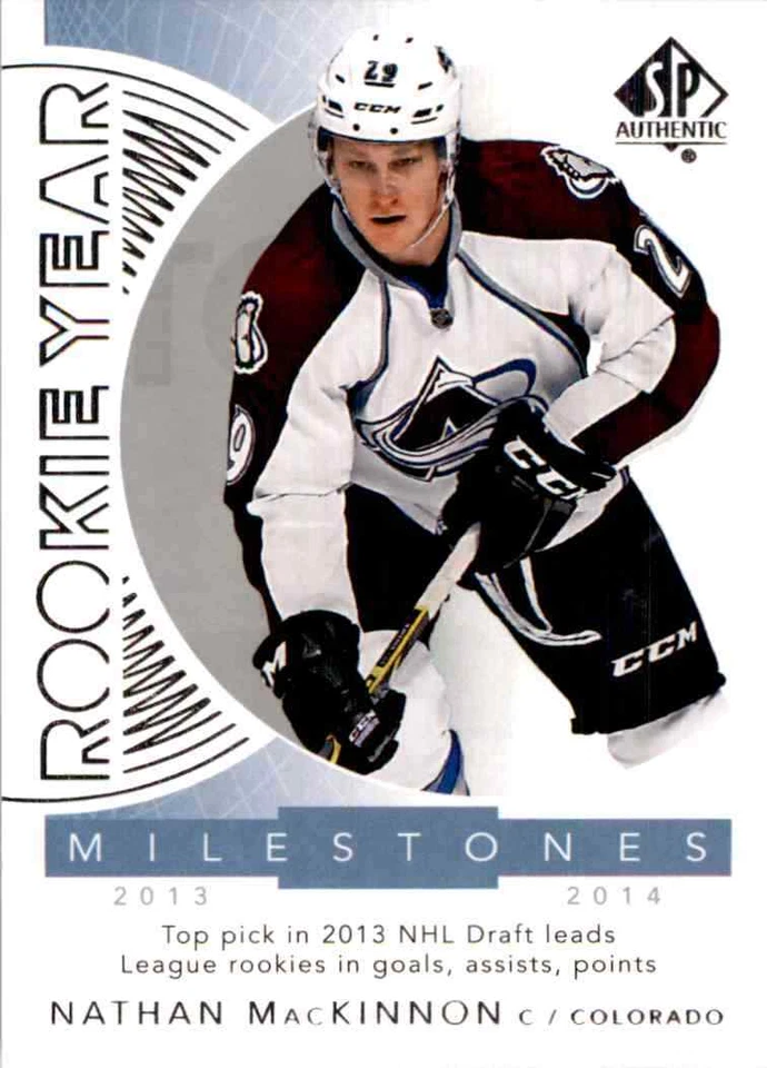 2017-18 Upper Deck SP Authentic Rookie Year Milestones Nathan MacKinnon #RYM-NM - Image 1 of 2