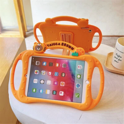 For iPad 5 6 7 8 9 10.2 Air 1 2 3 4 Mini Pro11 Tiger Shockproof Handle Kids Case - Image 1 of 4