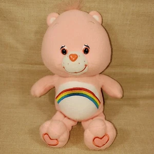 Juguete de peluche Cheer Bear Care Bears rosa arco iris 13" 2005 TCFC - Imagen 1 de 8
