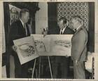 1966 Press Photo Officials Review Plans Of Jefferson Parish's Lakefront Revival