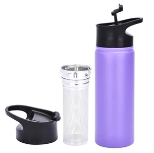 Fruit Infuser Water Bottle 17oz Bpafree Double Walled Stainless Steel Tumbler Le - Picture 1 of 6