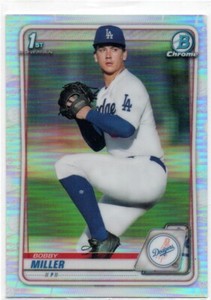 2020 Bowman Draft Chrome Refractor Bobby Miller #BD-38 Los Angeles Dodgers QTY
