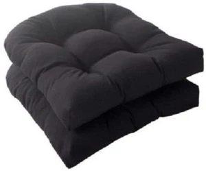 RSH Decor Set of 2 Wicker Style U - Shape Tufted Chair Cushions, Choose Color - Picture 1 of 29