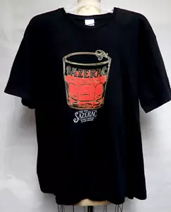 Camiseta SAZERAC The Roosevelt New Orleans Negra Manga Corta Algodón Talla XL USADA EN EXCELENTE ESTADO - Imagen 1 de 6