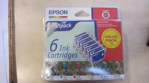 EPSON STYLUS PHOTO R200/300 INK CARTRIDGES - MULTIPACK OF 6 - £40 .00 + VAT - Picture 1 of 3