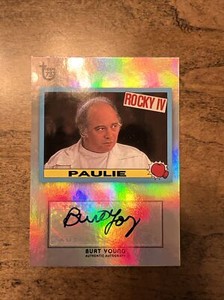 2013 TOPPS 75TH RAINBOW FOIL BURT YOUNG PAULIE IN ROCKY AUTOGRAPH Auto SP Rare
