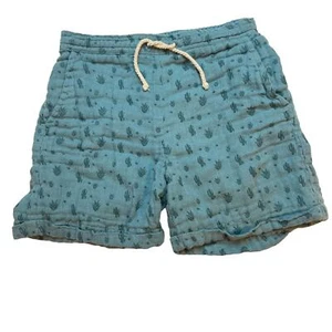 Lousie Misha Shorts 5 Year Blue Cactus Print Elastic Waist Pull On - Picture 1 of 4